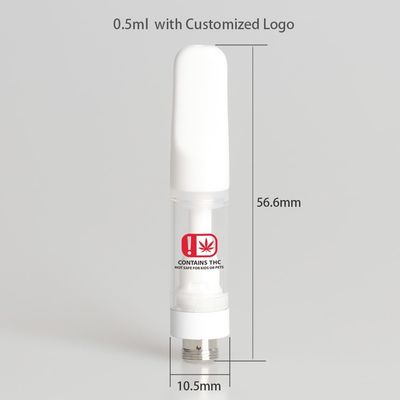 510 Thread Empty Vape Cartridges With 1.0ml 0.8ml 0.5ml Capacity