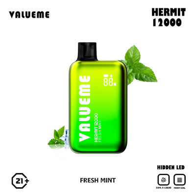 Disposable E Cigarette Vape Pen Valueme Hermit 12000 Puffs Non Refillable with Hiden Screen
