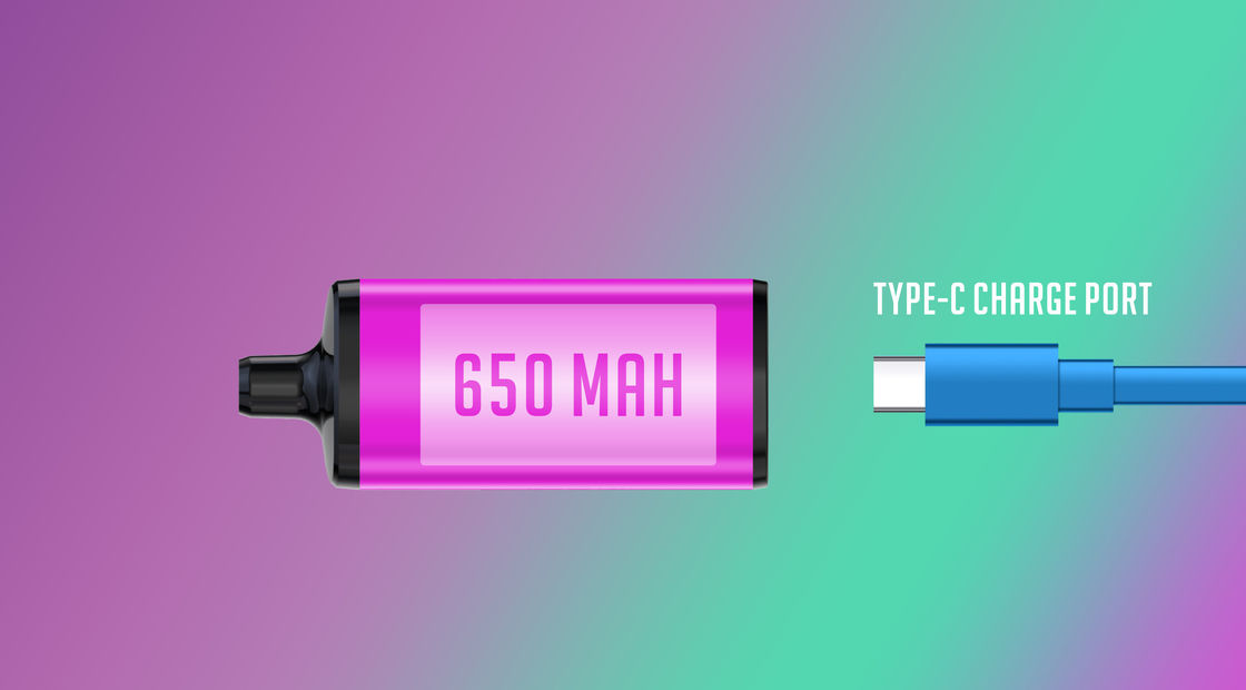 Compact Nic Salt 6000 Puff Disposable Vape 650Mah Rechargeable 12ML