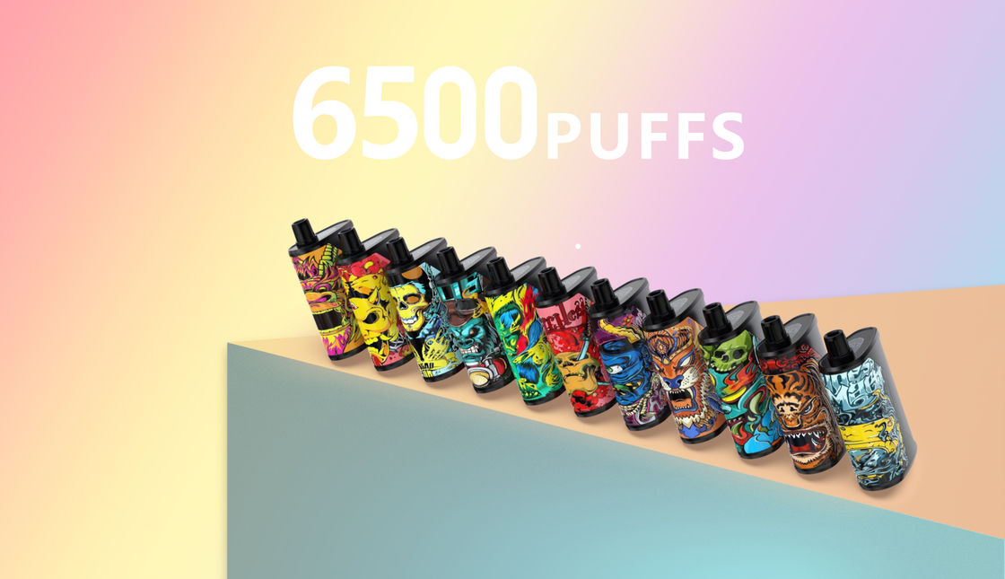 650Mah Rechargeable 6500 Puff Vape 16ml E Liquid With Mesh Coil