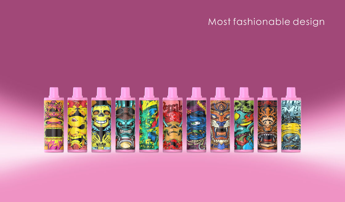 Adjustable Airflow 6500 Puff Vape 1.2ohm PU Leather Material With 10 Flavors