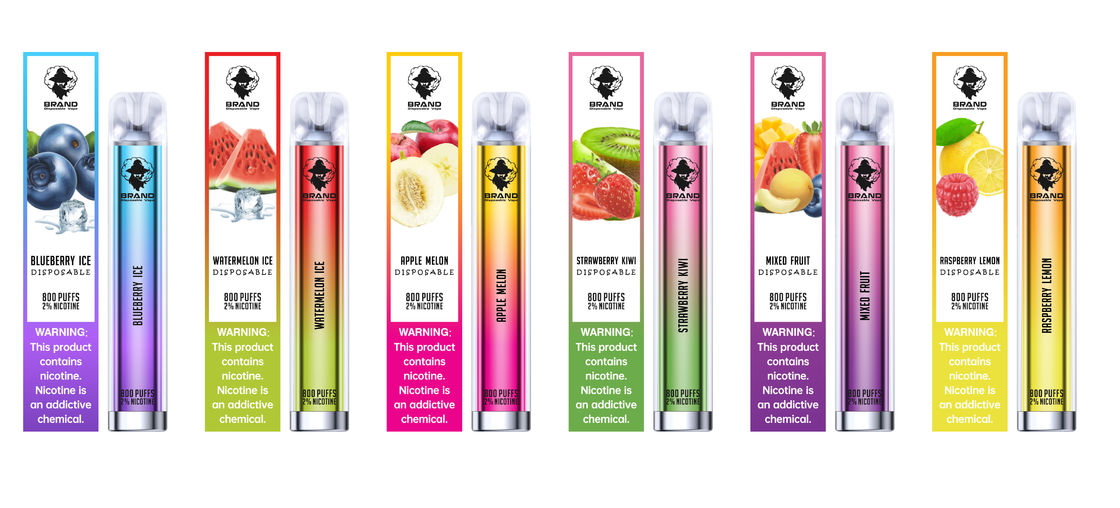 Non Rechargeable 800 Puff Vape 3.2ML 500Mah With 3.2ml E Liquid