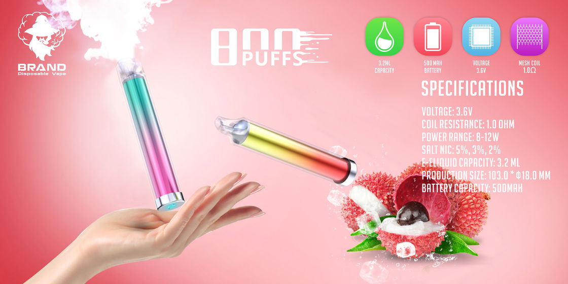 3.2ml E Liquid Electronic Cigarette , Mini Vape Pods Pre Charged 800 Puffs