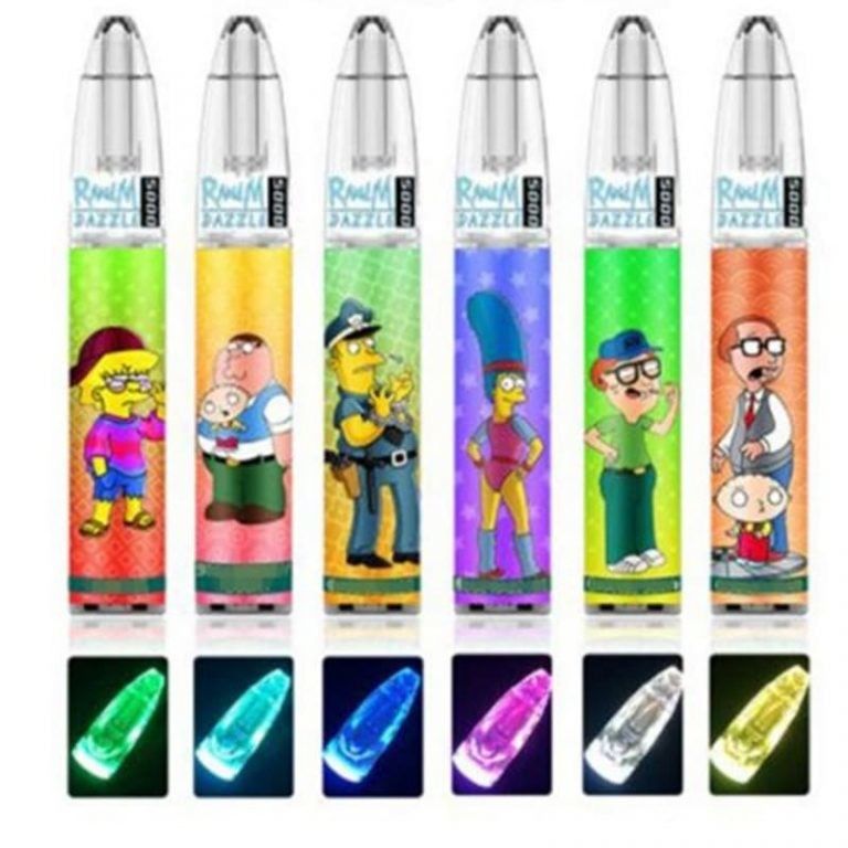 Flavor Disposable Vape Pens RandM Dazzle 5000 Puffs Rechargeable