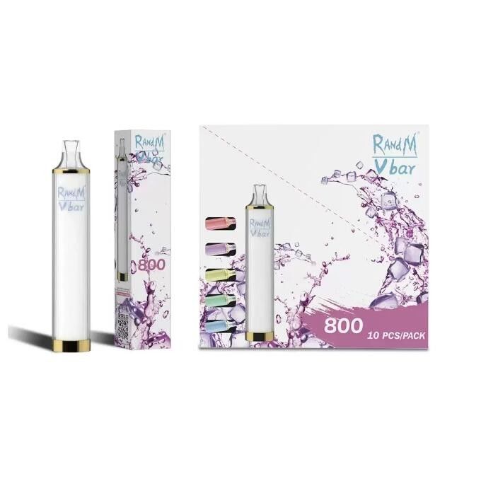 Slim Disposable Vape Pens RandM Vbar 800 Puffs Rechargeable With RGB Light