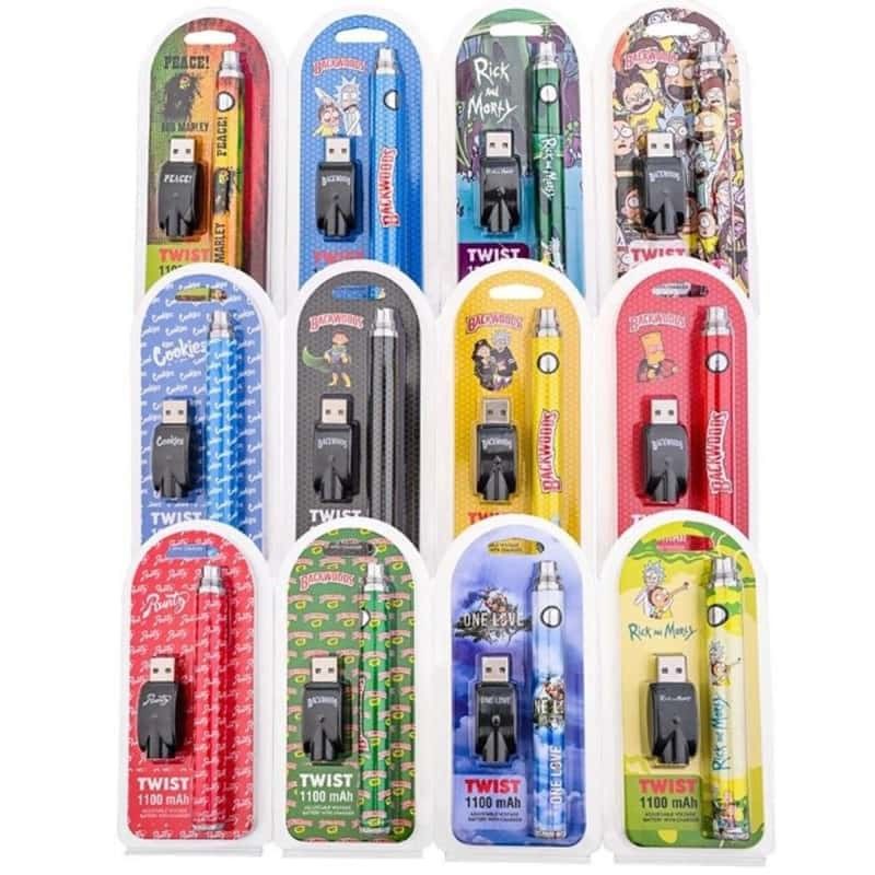 Backwoods Twist CBD Vape Battery 1100mAh Preheat Voltage Adjustable