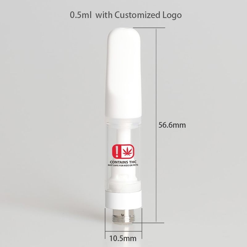510 Thread Empty Vape Cartridges With 1.0ml 0.8ml 0.5ml Capacity