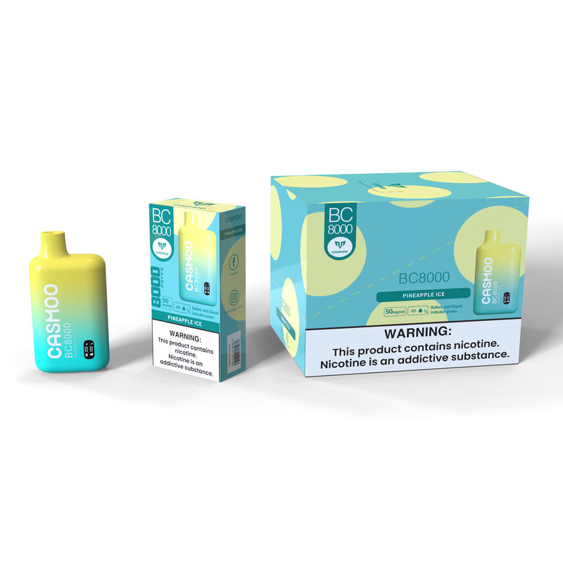 Mixed Fruits Flavor 8000 Puff Vape Rechargeable With LCD Screen For Liquid And Battery