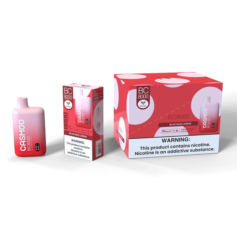 Mixed Fruits Flavor 8000 Puff Vape Rechargeable With LCD Screen For Liquid And Battery