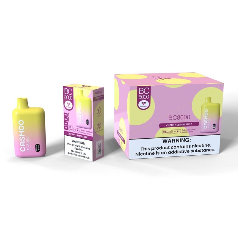 Mixed Fruits Flavor 8000 Puff Vape Rechargeable With LCD Screen For Liquid And Battery