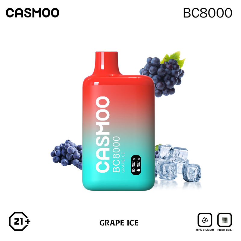 Casmoo BC8000 LCD Screen 8000 Puff Vape Type C Disposable Vape Pens With 12 Flavors