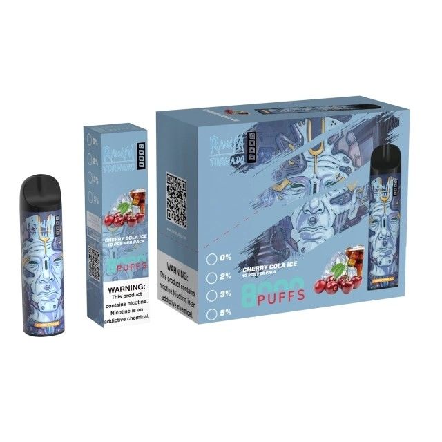Multi Flavor Disposable Vape Device 8000 Puffs 850mAh 16ml Capacity RandM Tornado 8000