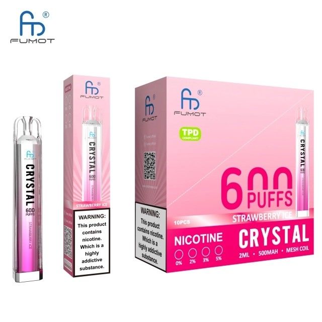 Tobacco Flavored 600 Puff Vape E Liquid Vape Disposable Rechargeable 5%/2% Nicotine Salt