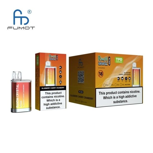 Draw Activated Disposable Vape Pod Device 600 Puffs With 350mAh Battery RandM Crystal RC600